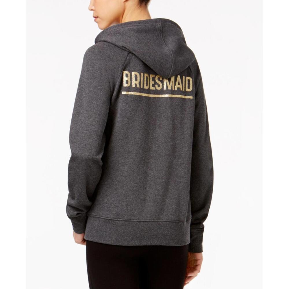 Ideology Womens Team Bride Full Zip Hoodie Size M - Picture 3 of 3